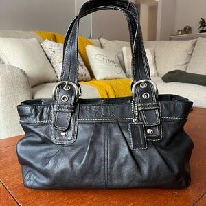 Coach F13732 Soho Pleated Tote Leather Bag